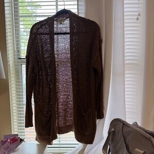 Aerie Brown Open Knit Women's Sweater